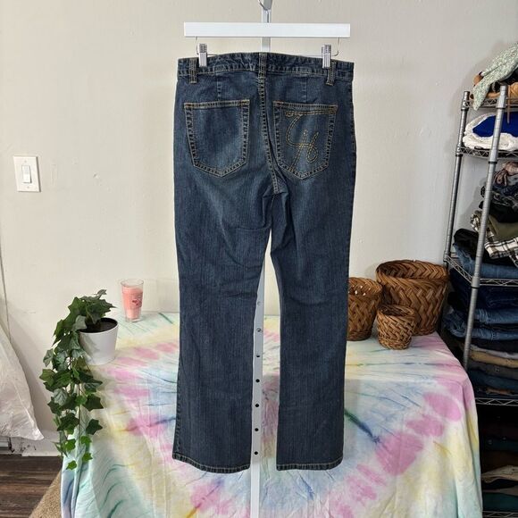 TOMMY HILFIGER Classic Blue Women's Jeans size 8 y2k 90s flare denim - Picture 3 of 13